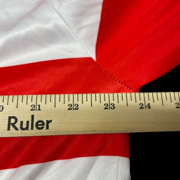 WHERE'S WALDO Red White Striped Shirt Mens XL Polyester - Picture 6 of 7